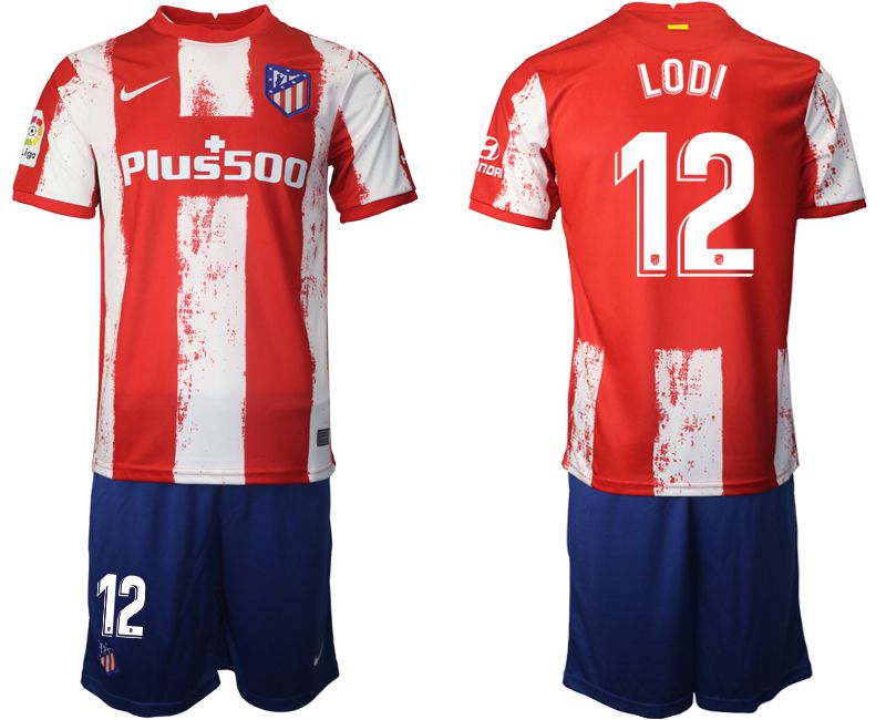 Men 2021-2022 Club Atletico Madrid home red #12 Nike Soccer Jersey